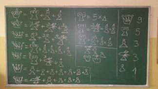 Matematyka szkółki szachowej "Czarny Koń". Zdjęcie Rafała Małeckiego.