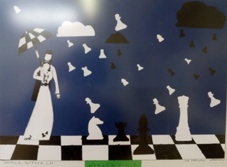 2 Ogólnopolska Wystawa Pokonkursowa "Królewska gra w szachy" 2021. Natalia Patrzyk - wyróżnienie. Zdjęcie - Robert Korpalski.