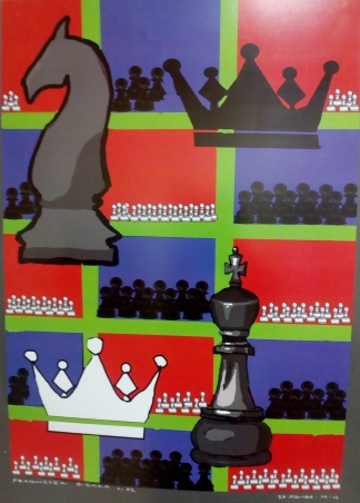 2 Ogólnopolska Wystawa Pokonkursowa „Królewska gra w szachy” 2021. Franciszek Giemza. Zdjęcie – Robert Korpalski.