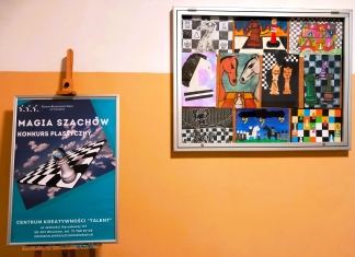 Wystawa Konkursu Plastycznego Magia Szachów 2023 w Centrum Kreatywności Talent we Wrocławiu. Zdjęcie - Robert Korpalski.
