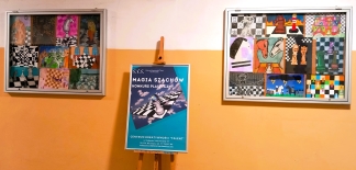 Wystawa Konkursu Plastycznego Magia Szachów 2023 w Centrum Kreatywności Talent we Wrocławiu. Zdjęcie - Robert Korpalski.